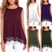 Maieu modern de damă cu dantelă în cinci culori