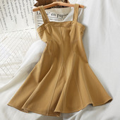 Rochie de dama casual croiala cu bretele in trei culori