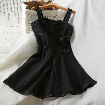 Rochie de dama casual croiala cu bretele in trei culori