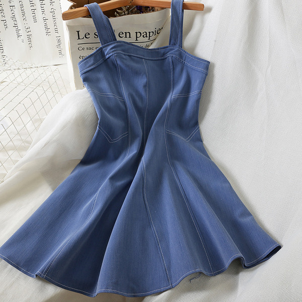 Rochie de dama casual croiala cu bretele in trei culori