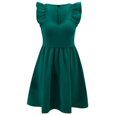 Rochie modernă de damă cu decolteu în V - mai multe culori