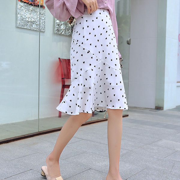 Fusta de dama moderna in alb-negru