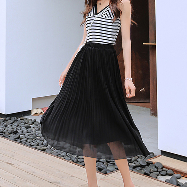 Fusta de dama actuala cu talie inalta in trei culori