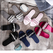 Papuci dama cu element de perle in mai multe culori