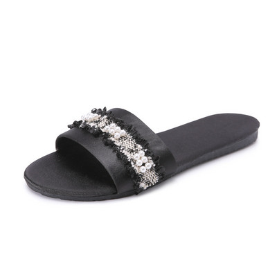 Papuci dama cu element de perle in mai multe culori