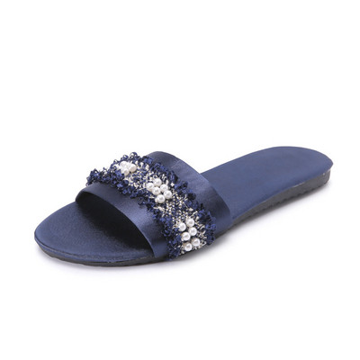 Papuci dama cu element de perle in mai multe culori