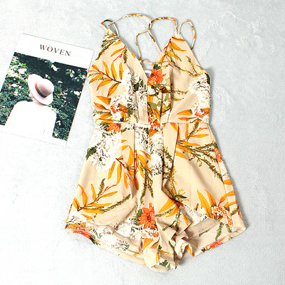 Γυναικεία ολόσωμη φόρμα με λεπτούς ιμάντες ώμου εξώπλατο