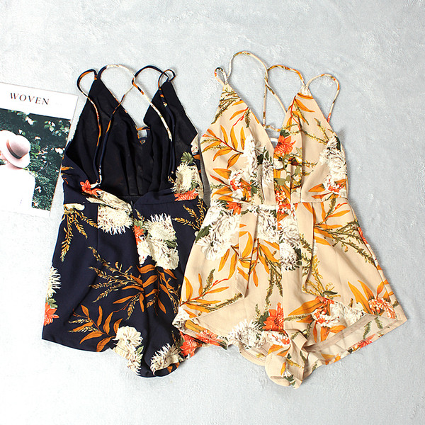 Γυναικεία ολόσωμη φόρμα με λεπτούς ιμάντες ώμου εξώπλατο