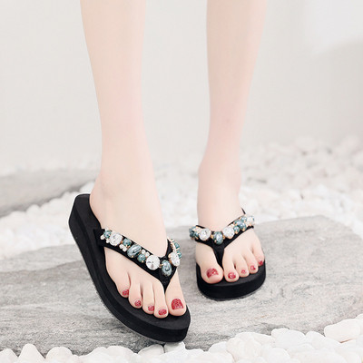 Papuci de damă peste degete cu pietre colorate