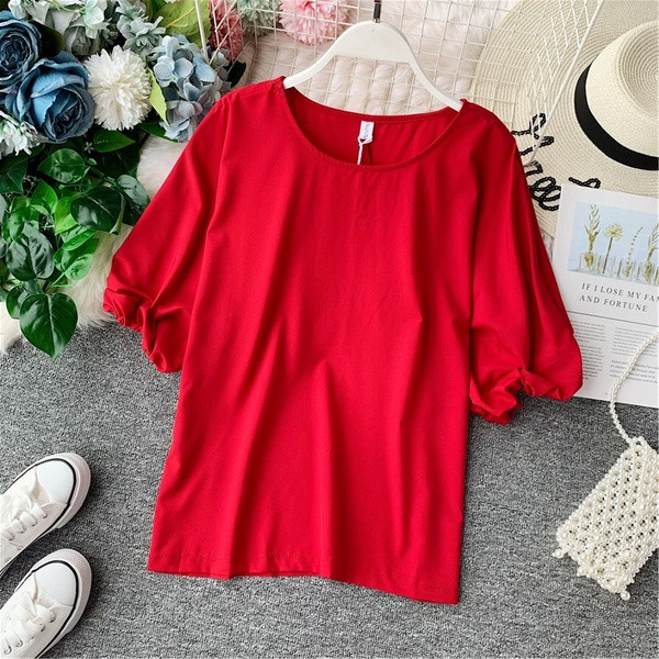 Bluza de dama eleganta model nou cu maneci scurte in mai multe culori