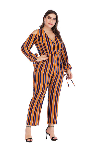 Salopetă de damă în dungi de la L până la 4XL