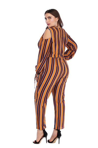 Salopetă de damă în dungi de la L până la 4XL