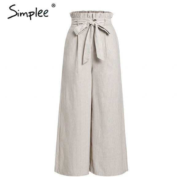 Pantaloni dama in dungi model nou talie inalta