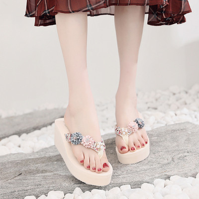 Papuci de damă peste degete cu element 3D