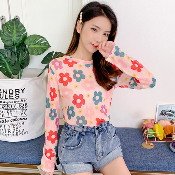 Bluza de dama moderna in doua culori cu motive florale