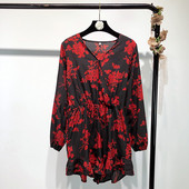 Casual γυναικεία ολόσωμη φόρμα με μακρύ μανίκι και ελαστική μέση