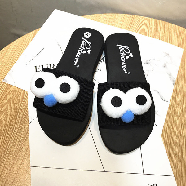 Papuci casual dama cu element 3D