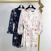 Salopeta de dama din sifon in doua culori