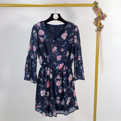 Salopeta de dama din sifon in doua culori