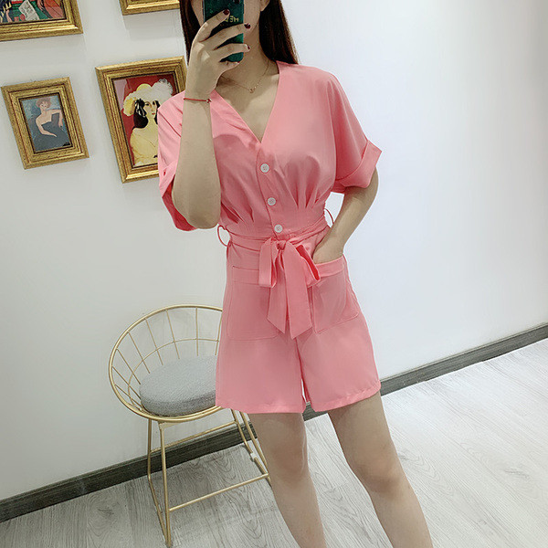 Salopeta casual de dama in roz