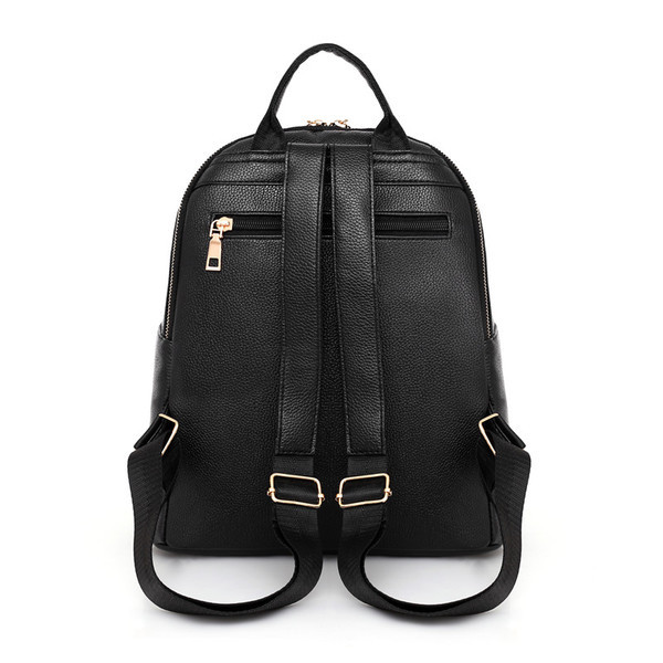 Rucsac casual dama negru cu broderie