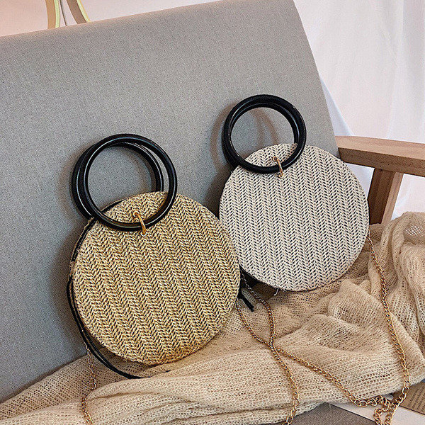 Geanta de vara dama cu maner scurt si lung in bej si maro