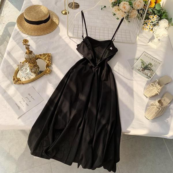 Rochie de dama cu bretele de culoare neagra