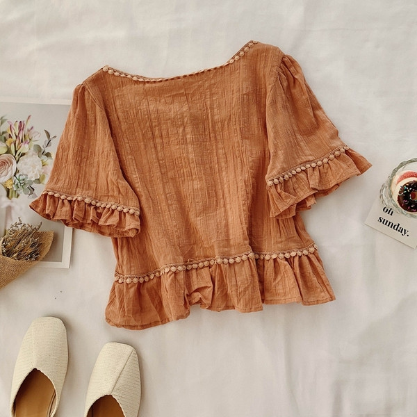 Cămașă de damă cu nasturi în două culori