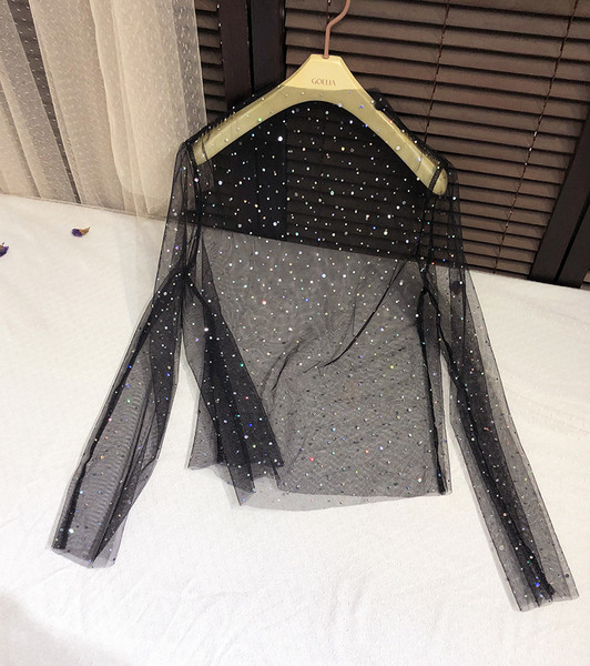 Bluză de damă modernă în trei culori cu mâneci lungi