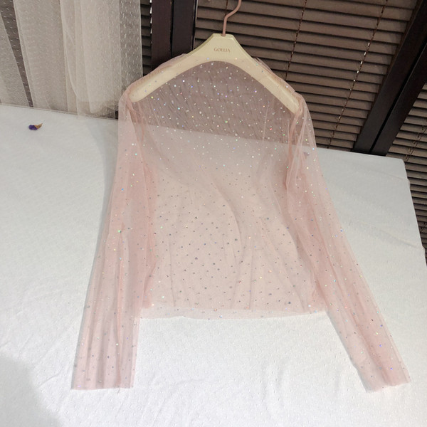 Bluză de damă modernă în trei culori cu mâneci lungi