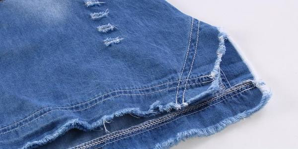 Rochie modernă pentru copii din denim cu umerii goi
