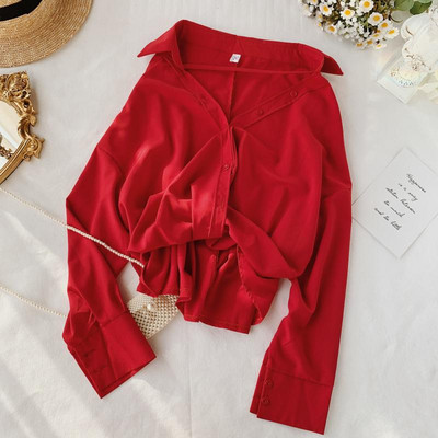 Camasa moderna de dama cu maneca lunga in mai multe culori