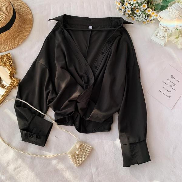 Camasa moderna de dama cu maneca lunga in mai multe culori