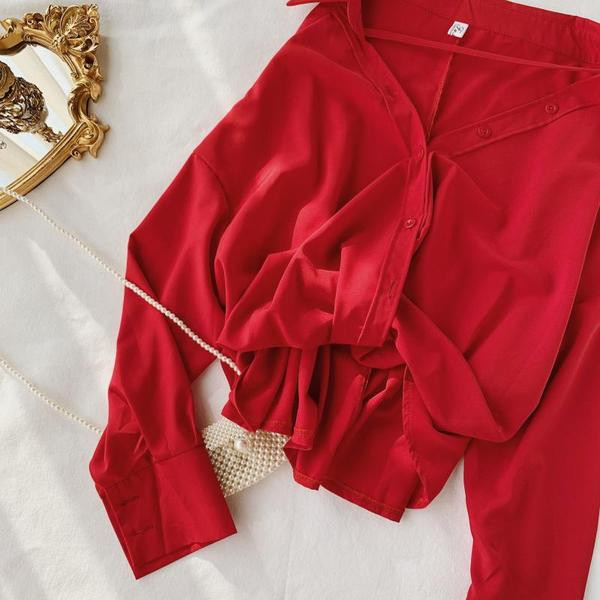 Camasa moderna de dama cu maneca lunga in mai multe culori