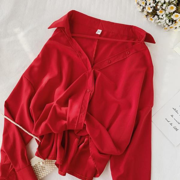 Camasa moderna de dama cu maneca lunga in mai multe culori