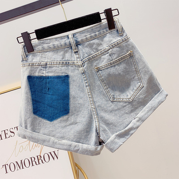 Blugi moderni de dama cu talie inalta in doua culori