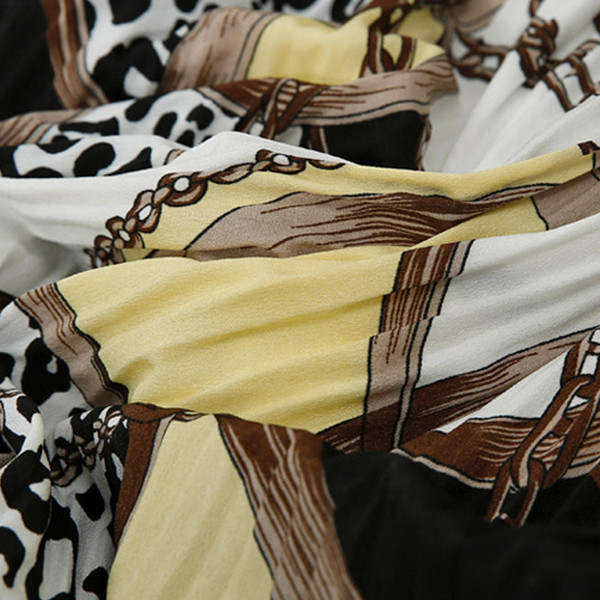 Fusta pliată de damă elegantă în două culori