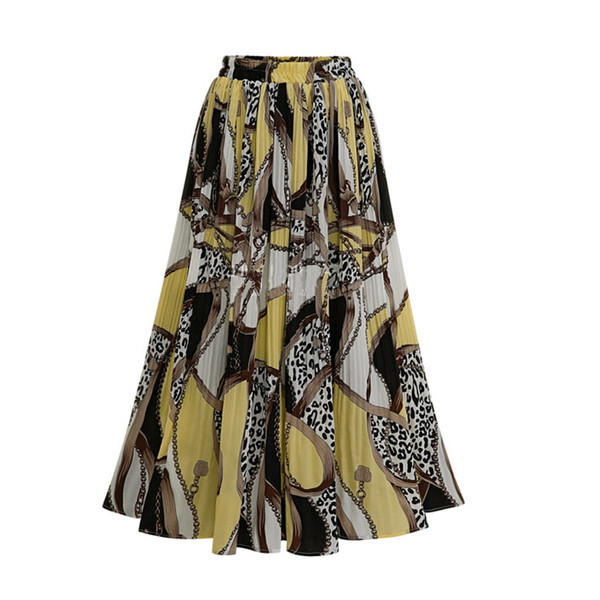 Fusta pliată de damă elegantă în două culori