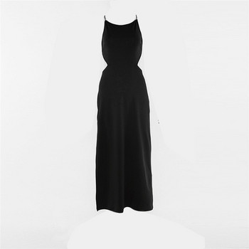 Rochie de dama model nou cu spatele gol si bretele in negru