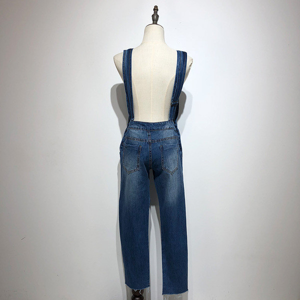 Salopetă lungă din denim în albastru