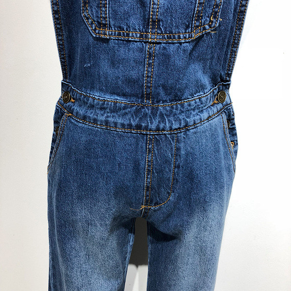 Salopetă lungă din denim în albastru