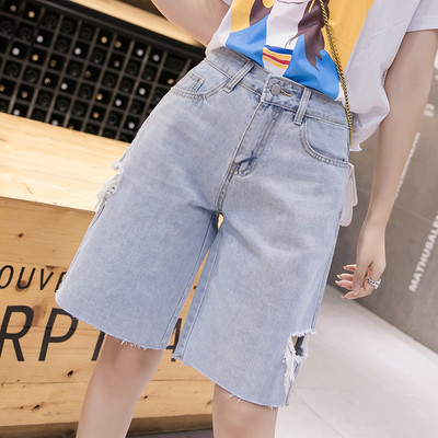 Blugi moderni de dama cu talie inalta - intr-o culoare deschisa