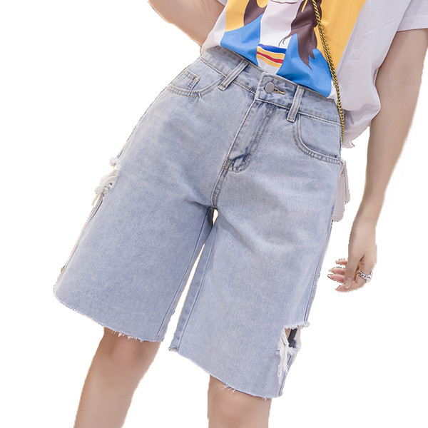 Blugi moderni de dama cu talie inalta - intr-o culoare deschisa