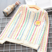 Vesta pentru copii model nou cu decolteu O si broderie pentru fete