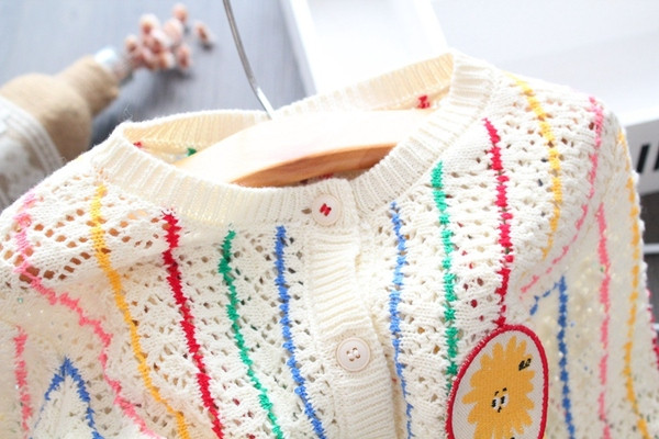 Vesta pentru copii model nou cu decolteu O si broderie pentru fete