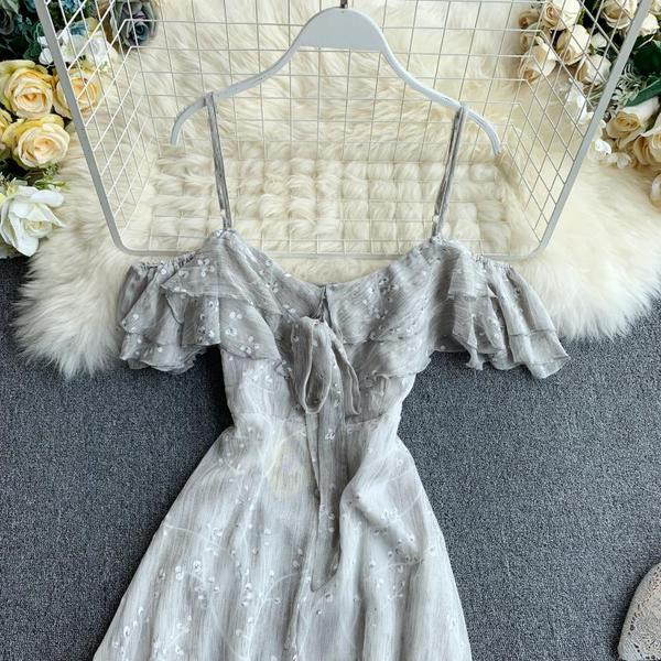 Rochie lunga de dama cu bretele