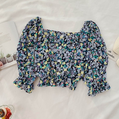 Bluza de dama cu nasturi in doua culori