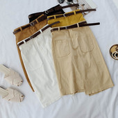 Fusta de dama cu buzunare in mai multe culori