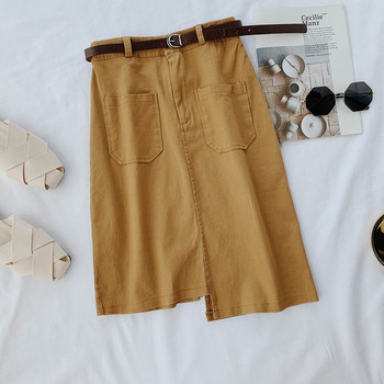 Fusta de dama cu buzunare in mai multe culori