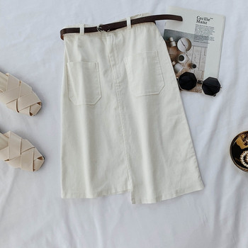 Fusta de dama cu buzunare in mai multe culori